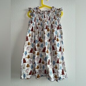 Pink Chicken Multicolor Cat Print dress size 7